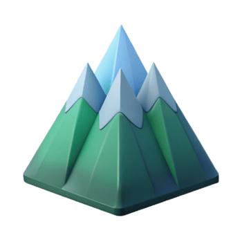 apasionado magnífico resumen representación de un montaña con agudo bordes y plano color. mínimo diseño con escalable diseño. multa detalle png