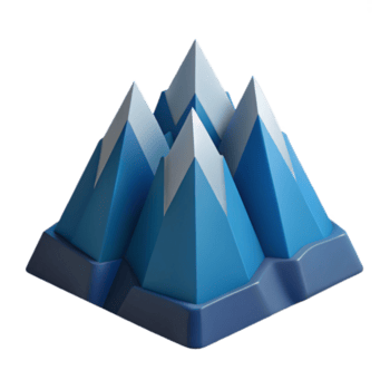 apasionado sereno resumen representación de un montaña con agudo bordes y plano color. mínimo diseño con escalable diseño. élite png