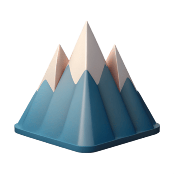 icónico tradicional resumen representación de un montaña con agudo bordes y plano color. mínimo diseño con escalable diseño. galería estándar png