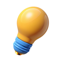 coveted abstract Minimal isometric lightbulb with single-weight stroke filament. Flat color with Scalable Design. museum quality png