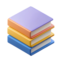 extraordinary retro Isometric stack of books with flat color covers. Clean lines, with Scalable Design. elite png