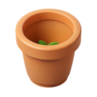 stunning dreamy renaissance Minimal isometric plant pot with single-weight stroke outline. Flat color with Scalable Design. genuine png