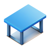 striking rare Scalable isometric table with minimal details. Flat color, sharp edges with Scalable Design. png