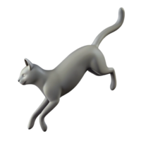 dramatic avant-garde Silhouette of a jumping cat. Crisp edges, scalable, minimal design with Scalable Design. refined png