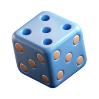 immaculate traditional Isometric set of dice with geometric dots. Clean lines, flat color with Scalable Design. studio quality png