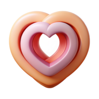 spectacular geometric Abstract heart shape formed by two circles. Clean lines, flat color, symmetrical design with Scalable Design. museum quality png