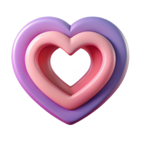 elegant art deco Abstract heart shape formed by two circles. Clean lines, flat color, symmetrical design with Scalable Design. high resolution png