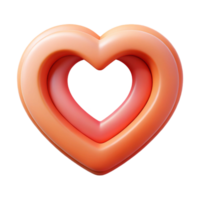 calm stunning Abstract heart shape formed by two circles. Clean lines, flat color, symmetrical design with Scalable Design. authentic png