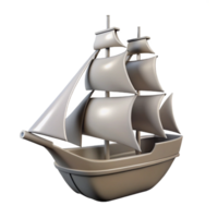 dramatic quintessential Minimal silhouette of a sailing ship. Crisp edges, with Scalable Design. png