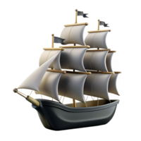 harmonious beautiful Minimal silhouette of a sailing ship. Crisp edges, with Scalable Design. sharp png