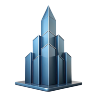 exemplary impressionist Geometric silhouette of a skyscraper. Crisp edges, scalable, single-weight stroke with Scalable Design. 4K png