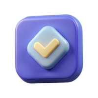 hypnotic romantic retro Square badge with a checkmark icon. Minimal, clean lines, flat color with Scalable Design. luxury png