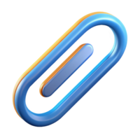 iconic industrial Isometric paperclip with symmetrical design. Clean lines, flat color with Scalable Design. high resolution png