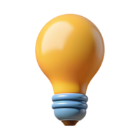 whimsical breathtaking Clean lines silhouette of a lightbulb. Flat color, single-weight stroke with Scalable Design. studio quality png