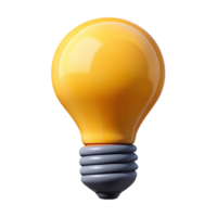 dynamic glorious Clean lines silhouette of a lightbulb. Flat color, single-weight stroke with Scalable Design. 8K png