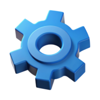 enchanting remarkable Isometric gear cog with flat color teeth. Clean lines, with Scalable Design. png