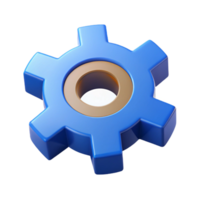 sumptuous organic Isometric gear cog with flat color teeth. Clean lines, with Scalable Design. flawless png