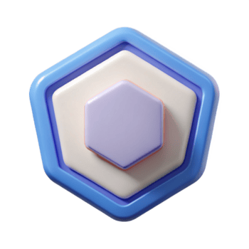 capriccioso sereno pentagonale distintivo con un astratto forma. minimo, piatto colore, pulito Linee con scalabile design. studio qualità png