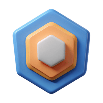 vivace astratto pentagonale distintivo con un astratto forma. minimo, piatto colore, pulito Linee con scalabile design. magistralmente catturato png