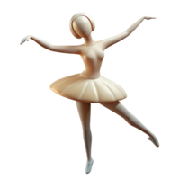 elegant peaceful mid-century Minimal silhouette of a ballerina in a pose. Single-weight stroke, with Scalable Design. gallery standard png