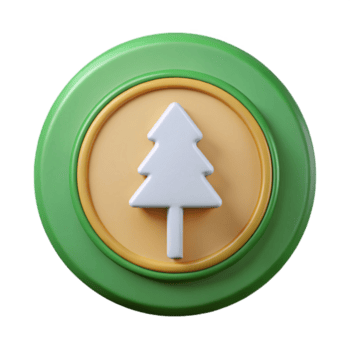 stunning energetic coastal Circular badge with a minimalistic tree icon. Clean lines, crisp edges, with Scalable Design. sharp png