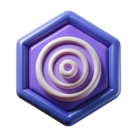playful wonderful Pentagonal badge with a simple spiral. Minimal, flat color, clean lines with Scalable Design. refined png