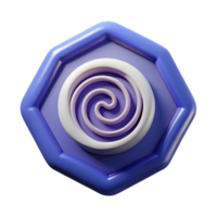 whimsical spectacular Pentagonal badge with a simple spiral. Minimal, flat color, clean lines with Scalable Design. 8K png