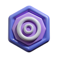 majestic minimalist Pentagonal badge with a simple spiral. Minimal, flat color, clean lines with Scalable Design. refined png