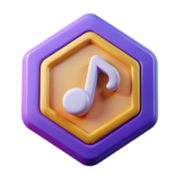 wonderful exemplary Octagonal badge with a stylized music note. Scalable, crisp edges, single-weight stroke with Scalable Design. png