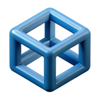 acclaimed gothic Isometric cube with clean lines and flat red color with Scalable Design. premium png