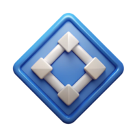 pristine artistic Diamond-shaped badge with two intersecting lines. Geometric, flat color, symmetrical with Scal handcrafted png