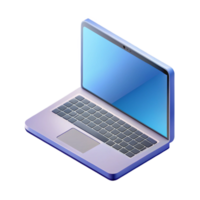 notable avant-garde Isometric laptop with crisp edges and minimal design with Scalable Design. sharp png