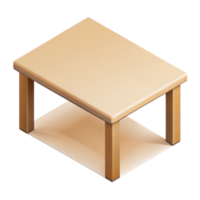 mysterious enchanting Crisp edges isometric table, beige, minimal with Scalable Design. masterfully captured png