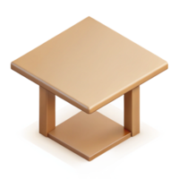 enchanting timeless Crisp edges isometric table, beige, minimal with Scalable Design. png