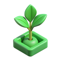 standout industrial Isometric tree with scalable design and flat green color with Scalable Design. authentic png