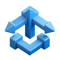striking elegant Isometric arrow set with clean lines and symmetrical design with Scalable Design. 8K png