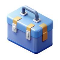 pristine surreal Isometric toolbox with crisp edges and minimal details with Scalable Design. studio quality png