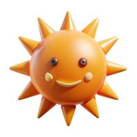 playful stunning Circular sun character with triangular rays. Minimal design, crisp edges, orange flat color with Scalable Design. 4K png