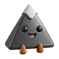 alluring elegant Triangular mountain character with a flat peak. Crisp edges, dark grey flat color with Scalable Design. professional png
