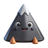 immaculate notable Triangular mountain character with a flat peak. Crisp edges, dark grey flat color with Scalable Design. png