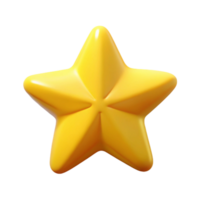 glorious classic Star-shaped character with five points. Symmetrical, yellow flat color with Scalable Design. precision png