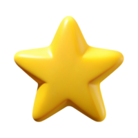 unforgettable artistic Star-shaped character with five points. Symmetrical, yellow flat color with Scalable Design. museum quality png