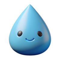 vibrant dramatic bohemian Raindrop character with a rounded bottom. Clean lines, light blue flat color with Scalable Design. crisp png