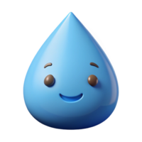romantic exquisite Raindrop character with a rounded bottom. Clean lines, light blue flat color with Scalable Design. genuine png