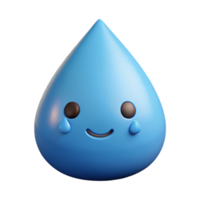 extraordinary abstract Raindrop character with a rounded bottom. Clean lines, light blue flat color with Scalable Design. high quality png