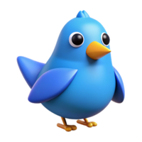mesmerizing dramatic modern Bird character with a rounded body and triangular wings. Crisp edges, blue flat color with Scalable Design. impeccable png