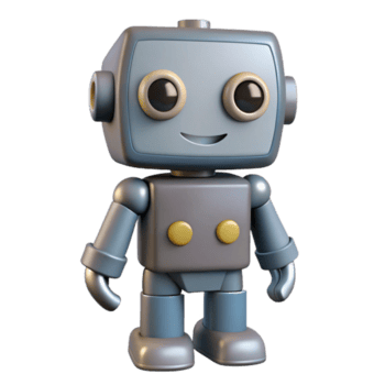 anmärkningsvärd abstrakt robot karaktär med en fyrkant kropp och cirkulär huvud. geometrisk design, grå platt Färg med skalbar design. äkta png