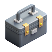 gorgeous quintessential Crisp edges isometric toolbox, grey, minimal with Scalable Design. png