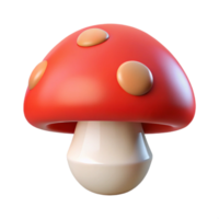 alluring traditional Minimalist mushroom with a rounded cap. Flat red, clean lines with Scalable Design. artisan png