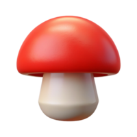 wonderful notable Minimalist mushroom with a rounded cap. Flat red, clean lines with Scalable Design. png